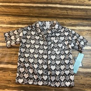 Art class satin pajama top large